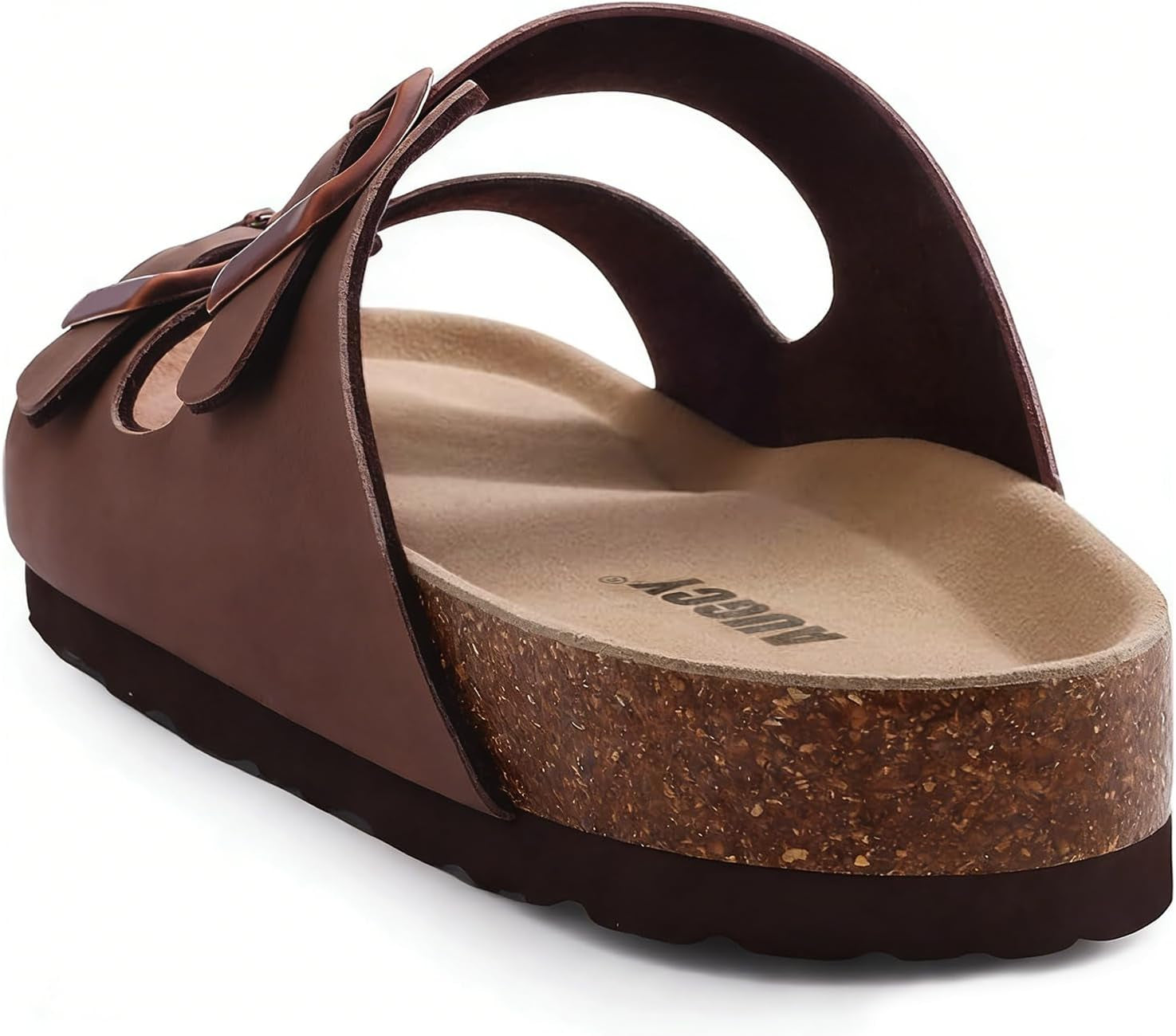 Women’s Cork Footbed Slide Sandals – Adjustable Buckle Arch Support Summer Sandals