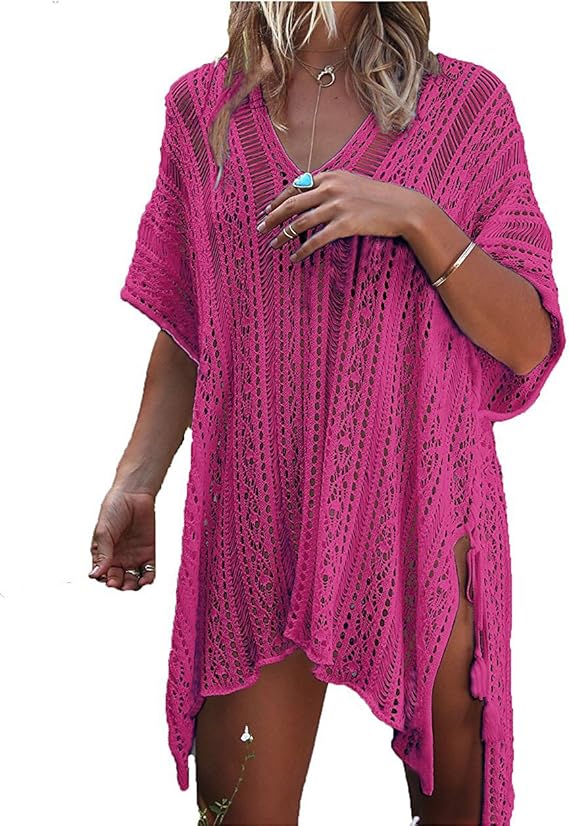 Women’s Crochet Bikini Cover-Up – Summer Beach Swimsuit Swimwear
