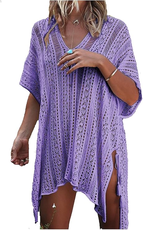 Women’s Crochet Bikini Cover-Up – Summer Beach Swimsuit Swimwear