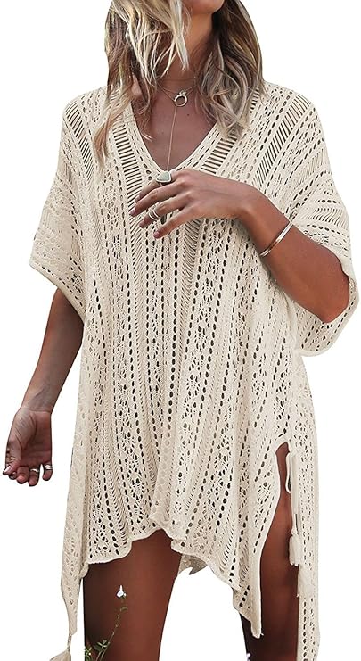Women’s Crochet Bikini Cover-Up – Summer Beach Swimsuit Swimwear