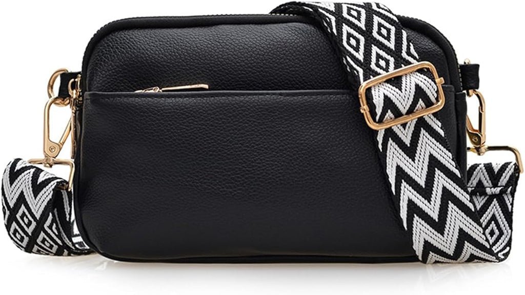 Women’s Vegan Leather Crossbody Bag – Adjustable Shoulder Purse
