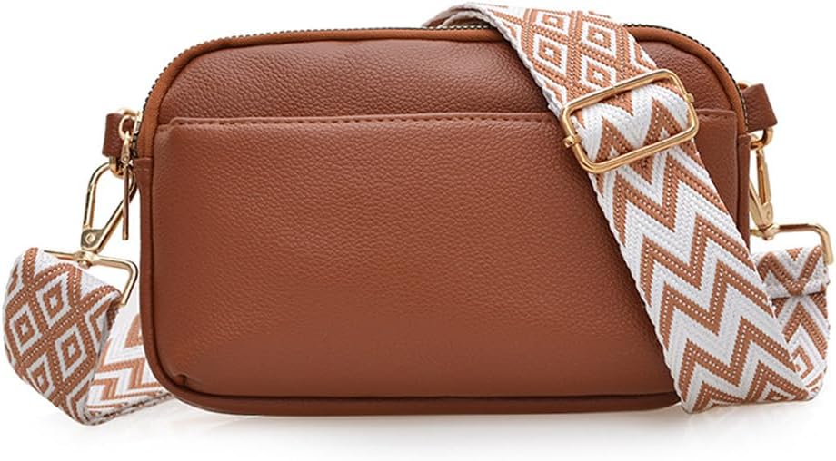 Women’s Vegan Leather Crossbody Bag – Adjustable Shoulder Purse