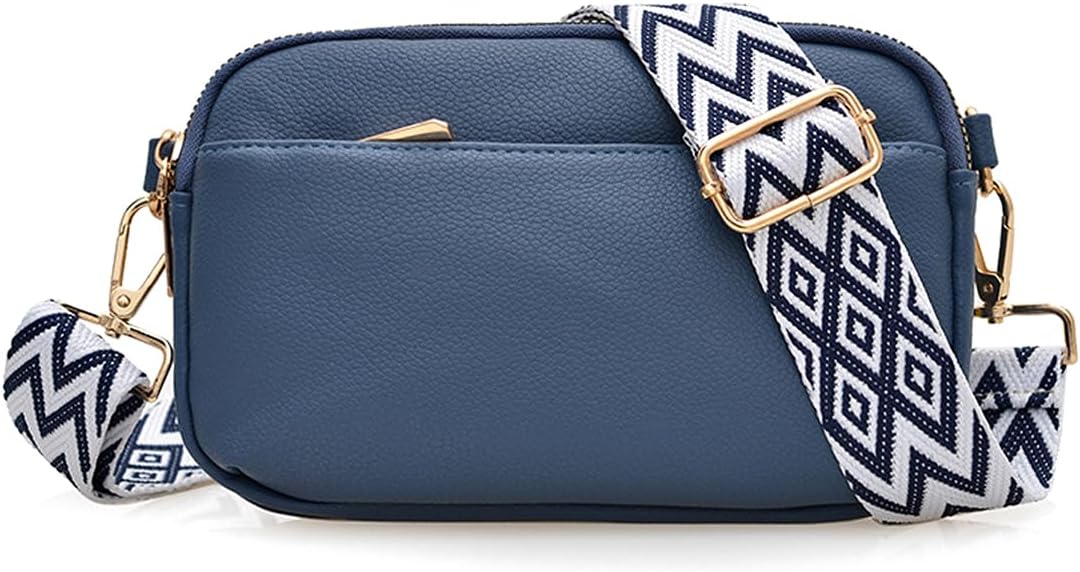 Women’s Vegan Leather Crossbody Bag – Adjustable Shoulder Purse