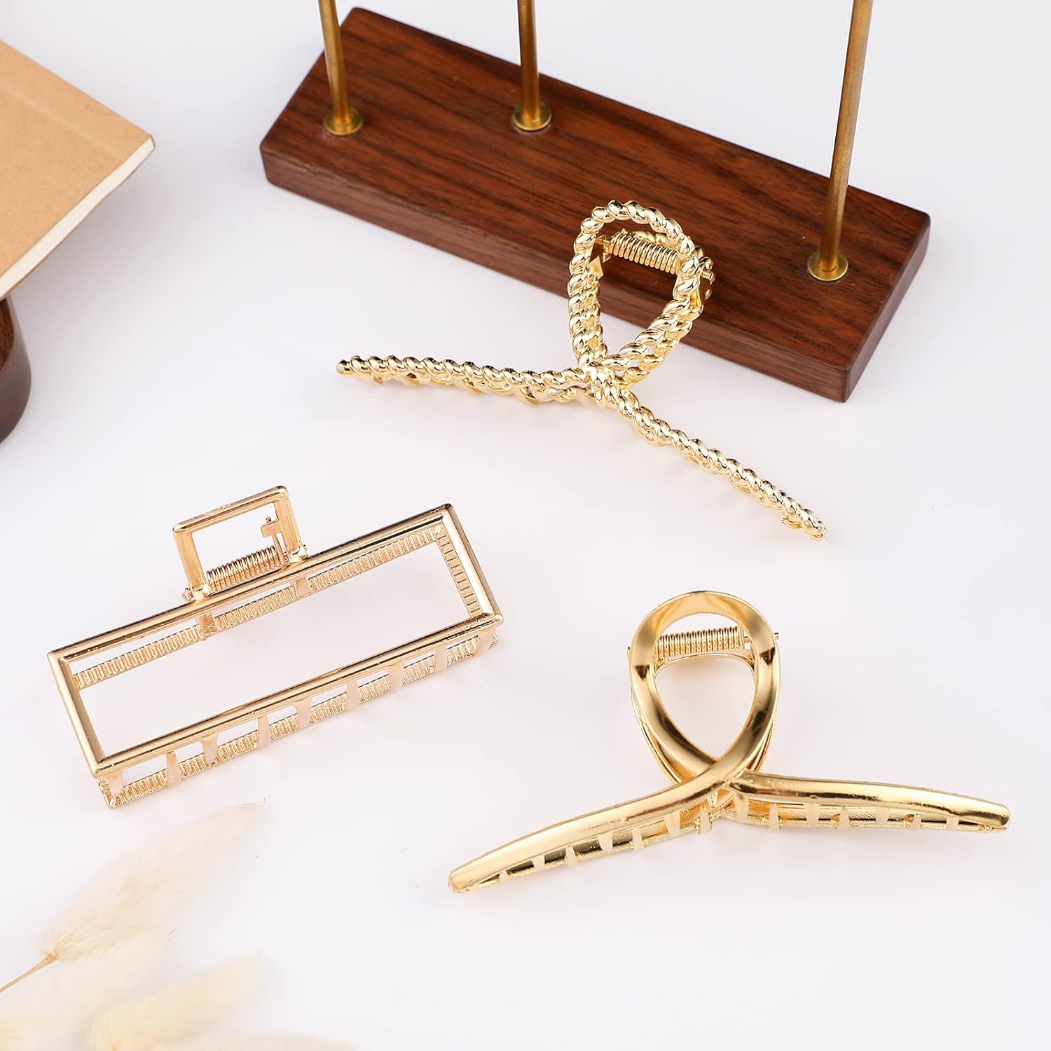 3-Piece Large Metal Claw Clips – Strong Hold Non-Slip Hair Clips for Thick Hair