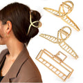 3-Piece Large Metal Claw Clips – Strong Hold Non-Slip Hair Clips for Thick Hair