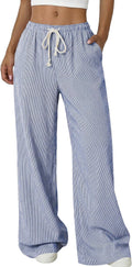 Women’s Wide Leg Palazzo Pants – Casual Loose Lounge Trousers with Pockets