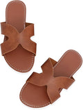 Women’s Flat Slide Sandals – Open Toe Casual Summer Beach Slippers