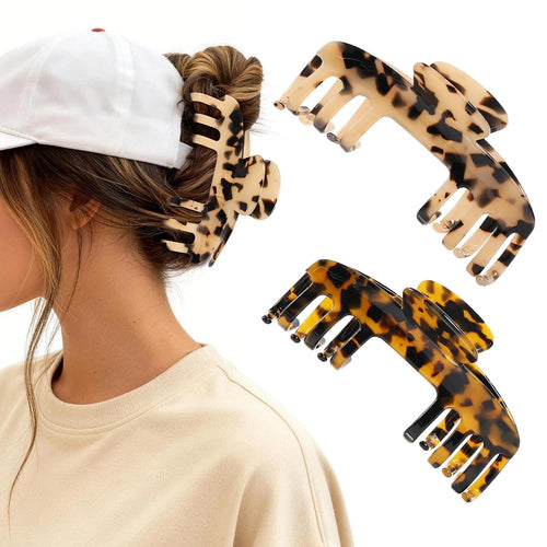 2-Piece Hat Claw Clips – Large Non-Slip Hair Clips for Caps & Trucker Hats